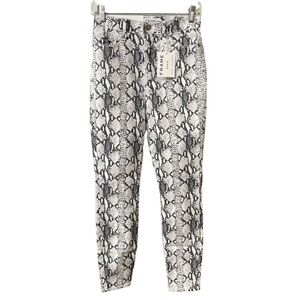 Frame Denim Ali‎ High Rise Cigarette Snake Skin Jeans Size 26